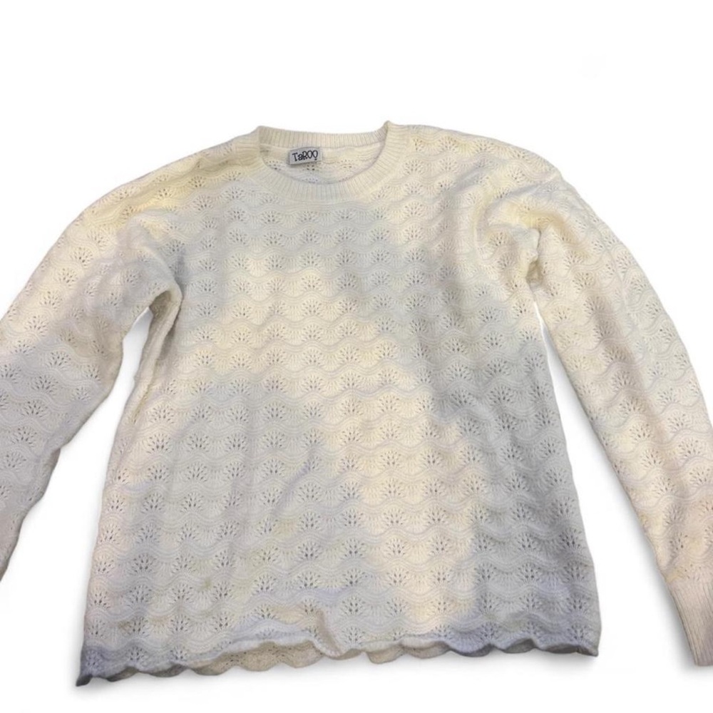 Cream Textured Women's Sweater